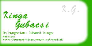 kinga gubacsi business card